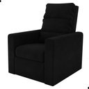 Ver imagem 4 de Poltrona Reclinavel Solis com Reclinacao Manual Veludo Preto Matrix 110kg