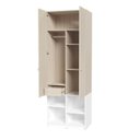 Ver imagem 4 de Guarda Roupa 2 Portas com Nichos e 1 Gaveta Curió Casatema MadeiraOriginals Natural/Branco