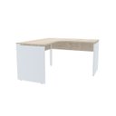 Ver imagem 4 de Mesa em L para Escritório 135x135 Pandin P25 - Nogueira/Branco