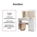 Ver imagem 5 de Penteadeira Camarim Bella com Espelho e Led Branco Moval