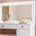 Ver imagem 3 de Penteadeira Camarim Bella com Espelho e Led Branco Moval