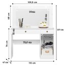 Ver imagem 6 de Penteadeira Camarim Bella com Espelho e Led Branco Moval