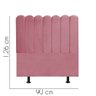 Cabeceira para Cama Box Solteiro 90 Cm Alanis:rosa Bebe - 2