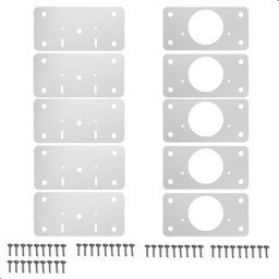 Kit 10 Placas para Reparo de Porta Dobradiça Armário Mdf Rtg - 1