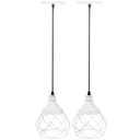 Ver imagem 1 de 2 Pendentes Aramado Esfera Balonê Branco Lustre Luminária Teto Regulável Sala Cozinha Industrial Agp
