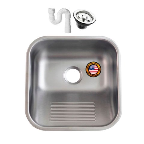 Tanque Lavanderia 40x40 Fosco + Válvula Aço Inox 304
