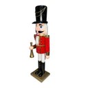 Ver imagem 2 de Quebra Nozes Vermelho e Dourado Trombone 50cm - Wincy Natal Nta25443