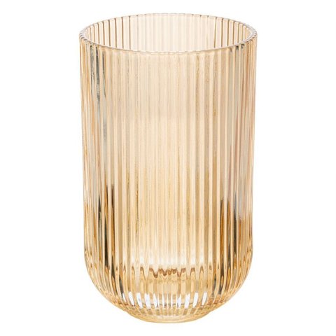 Jogo de 6 Copos Alto Lines Âmbar Metalizado Vidro 430ml - Wolff