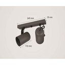 Ver imagem 5 de Luminária Teto Trilho 2 Spots Direcionáveis Luxo Preto 1272