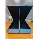 Ver imagem 4 de Cama Queen Box Baú Bi-partida 79 Blindada:suede Cinza/queen