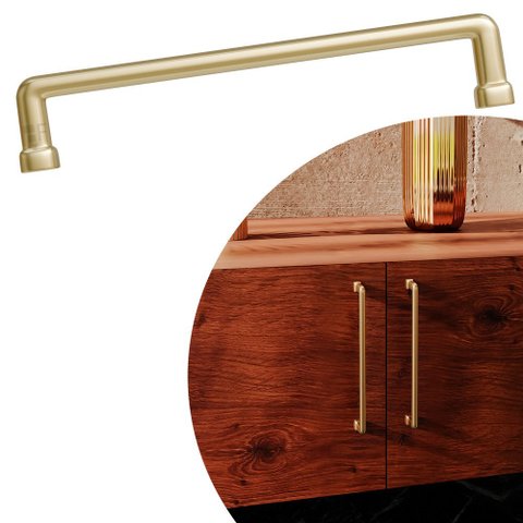 Puxador Norbello Il 1740 - Dourado Fosco - 192mm