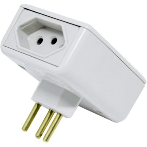 Protetor contra Queda de Energia Eletrica, com 2 Tomadas - Branco 127v 10a