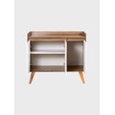 Ver imagem 5 de Aparador Buffet 90cm MDF Nogal com Branco Madri - On Móveis