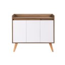 Ver imagem 5 de Aparador Buffet 90cm MDF Freijó com Branco Madri - On Móveis