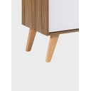 Ver imagem 7 de Aparador Buffet 90cm MDF Nogal com Branco Madri - On Móveis