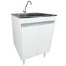 Tanque de Inox 46l com Torneira de Bancada Gabinete Mdf 60cm - 2