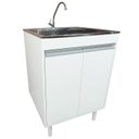 Ver imagem 1 de Tanque de Inox 46l com Torneira de Bancada Gabinete Mdf 60cm