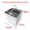 Tanque de Inox 46l com Torneira de Bancada Gabinete Mdf 60cm - 3