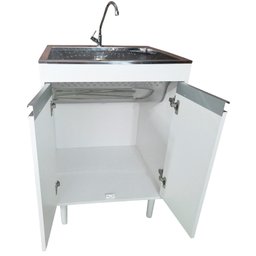 Tanque de Inox 46l com Torneira de Bancada Gabinete Mdf 60cm - 7