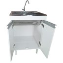 Ver imagem 7 de Tanque de Inox 46l com Torneira de Bancada Gabinete Mdf 60cm