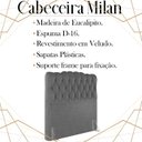 Ver imagem 3 de Cabeceira Solteiro 88 cm Milan Veludo Cinza Soon