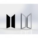Ver imagem 1 de Cortador Bts Logo Mod 2 Tamanho 5 Cm