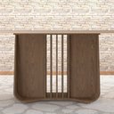 Ver mais imagens de Conjunto Mesa com 6 Cadeiras Harpa Marrom/Carvalho/Fendi