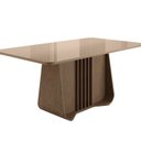 Ver imagem 5 de Conjunto Mesa com 6 Cadeiras Harpa Marrom/Carvalho/Fendi