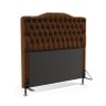 Kit Cabeceira Decorativa Para Cama Box Pollux e Calçadeira Sagitarius 195 Para Cama King Sued Marrom - 2