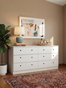 Ver imagem 1 de Cômoda 6 Gavetas com Puxador Argola Branco