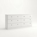 Ver imagem 2 de Cômoda 6 Gavetas com Puxador Argola Branco