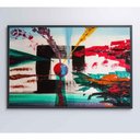 Ver imagem 4 de Quadro Pintura Quadrado 90x60 Cm Vidro Impresso
