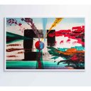 Ver imagem 1 de Quadro Pintura Quadrado 90x60 Cm Vidro Impresso