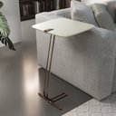 Ver imagem 2 de Mesa L50 Lateral Aproximação Sofá Off White Base Café