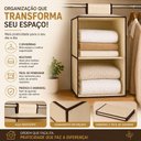 Ver mais imagens de Prateleira Vertical 2 Divisórias Organizador Multiuso Closet Armário Guarda Roupa Toalhas Edredom
