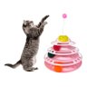 Brinquedo Para Gatos Torre Com Bolinhas Haste Bola Pente Coçar MPETSP Torre Brinquedo Gato Rosa - 3