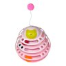 Brinquedo Para Gatos Torre Com Bolinhas Haste Bola Pente Coçar MPETSP Torre Brinquedo Gato Rosa - 1