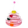 Brinquedo Para Gatos Torre Com Bolinhas Haste Bola Pente Coçar MPETSP Torre Brinquedo Gato Rosa - 5
