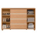 Ver imagem 2 de Cômoda Comoda Liverpool Avelã Fendi Metalic 4 Gavetas MDF MDP Bege Albatroz Móveis