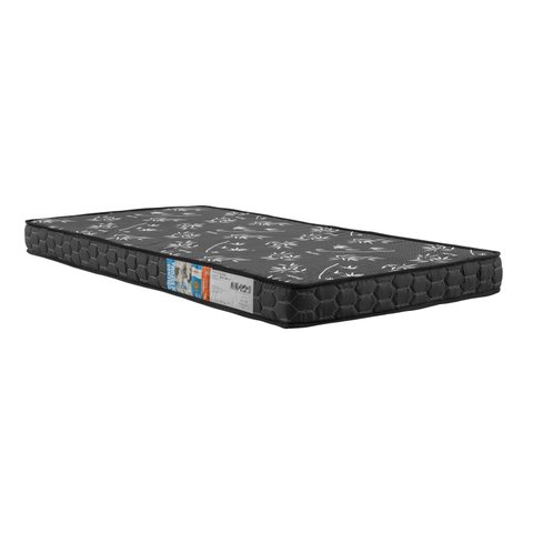 Colchão Solteiro Berlim 188x88x12cm Padrão 100% Espuma D23 Bordado - Preto