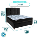 Ver imagem 3 de Kit Cabeceira + Cama Box Bau + Colchão Casal Molas Ensacadas Life Gold Paropas