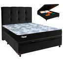 Ver imagem 1 de Kit Cabeceira + Cama Box Bau + Colchão Casal Molas Ensacadas Life Gold Paropas