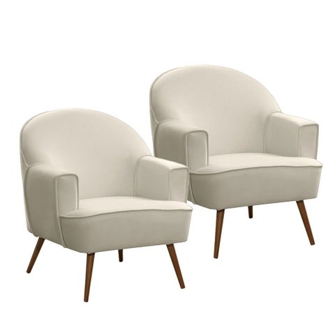 Kit 2 Poltronas Ágata em Madeira Eucalipto Movellu Home