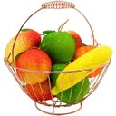 Ver imagem 2 de Kit Fruteira Redonda com 12pçs Frutas Artificial em Isopor