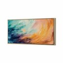 Ver imagem 2 de Quadro Decorativo Tela Canvas Moderno Colorido Abstrato Paisagem para Sala de Estar