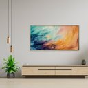 Ver imagem 4 de Quadro Decorativo Tela Canvas Moderno Colorido Abstrato Paisagem para Sala de Estar