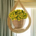 Ver imagem 6 de 3 Flores Girassol Artificial Realista Enfeite Grande Decoração Casa, Mesa Interna Qualidade Premium