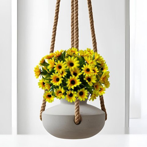 3 Flores Girassol Artificial Realista Enfeite Grande Decoração Casa, Mesa Interna Qualidade Premium