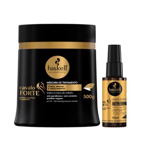 Kit Cavalo Forte 1 Máscara 500ml 1 Selante de Pontas 35ml Haskell 14428