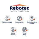 Ver imagem 2 de Rebotec Impermeabilizante Hidrofugante Nanotécnico 2kg Original